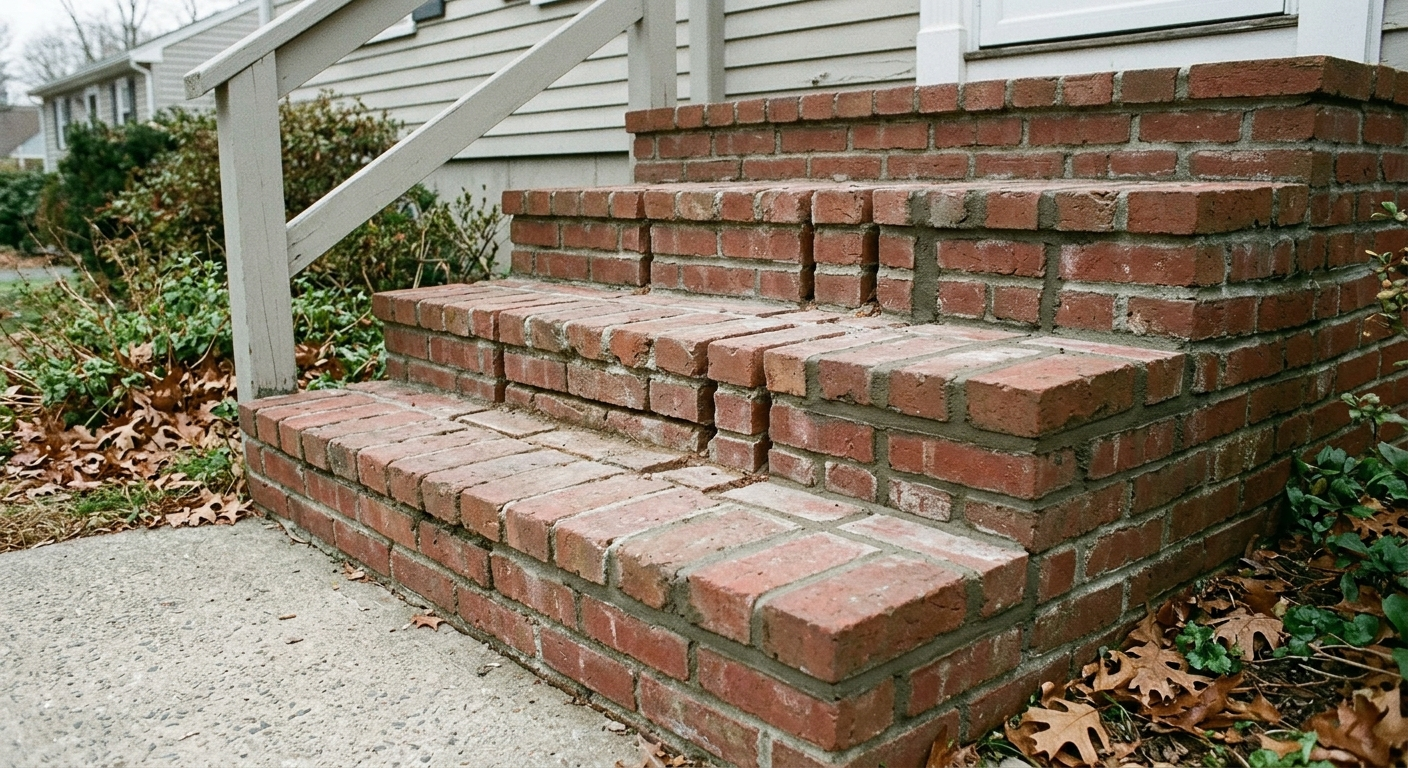 Illustration representing Repointing: When New Mortar Is the Whole Fix: Mortar is designed to be the sacrificial part of a ma.